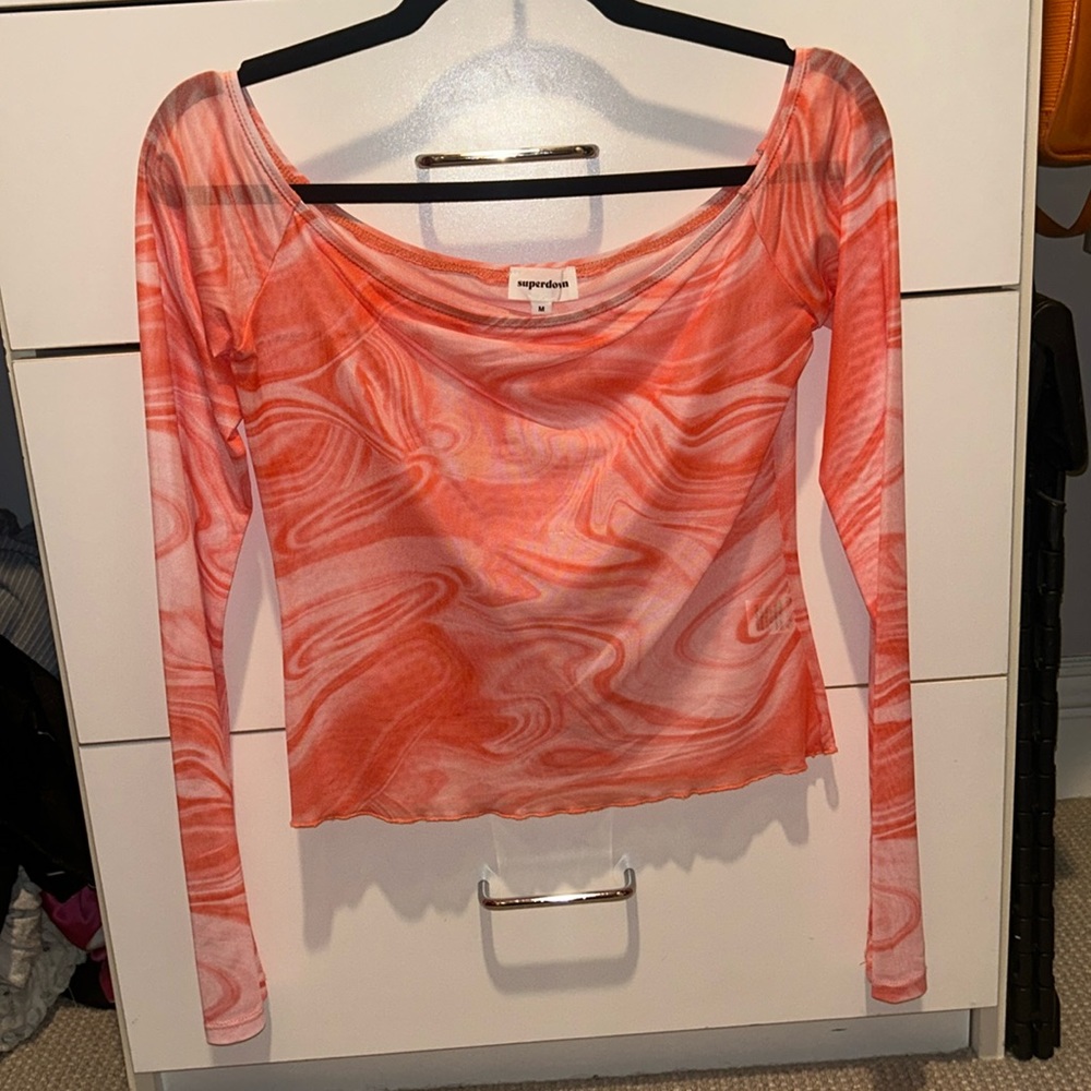 SUPERDOWN mesh long sleeve size M